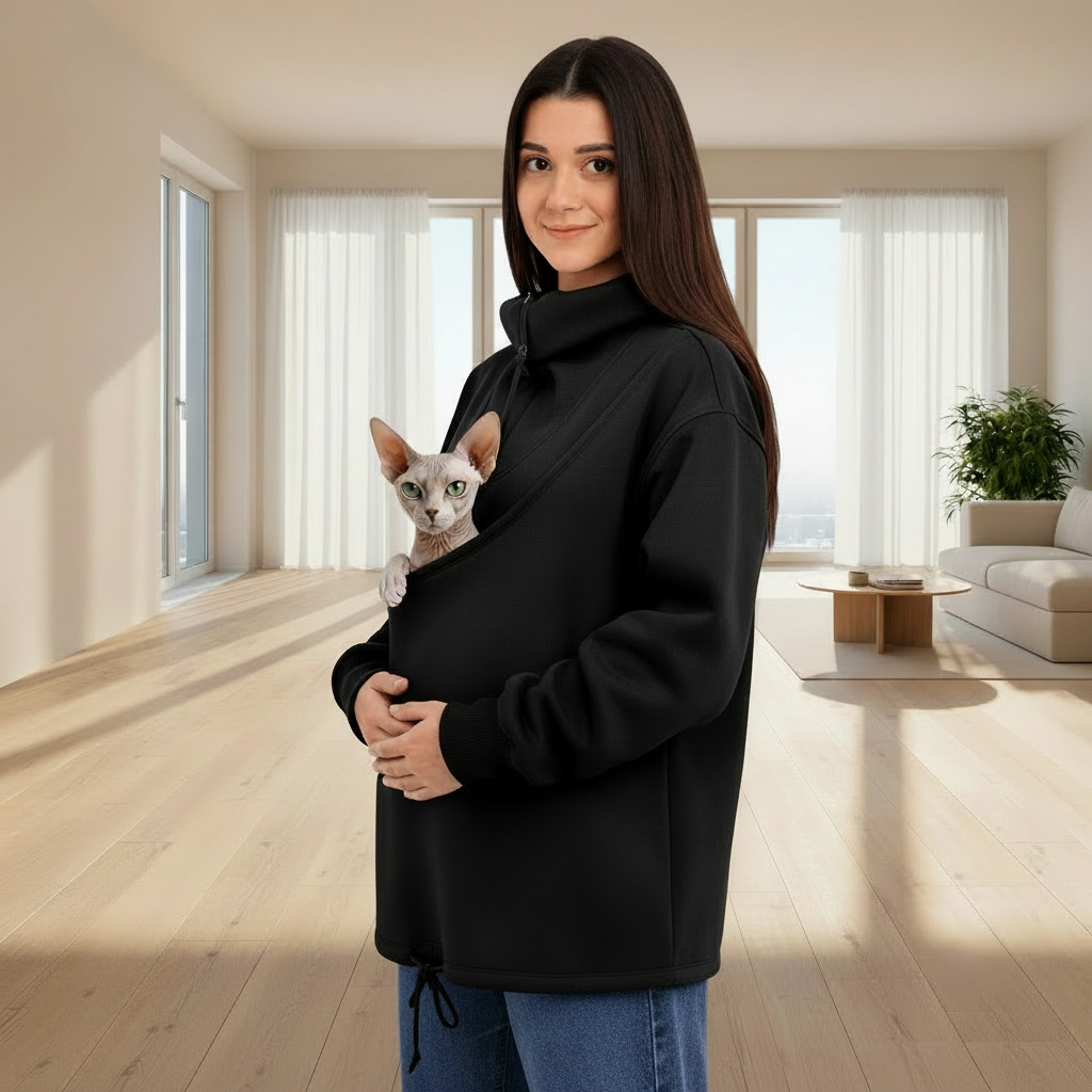 Unique Dog Lover Sweatshirt with Pocket | Corgi Carrier Sweatshirt Gift Secondary image