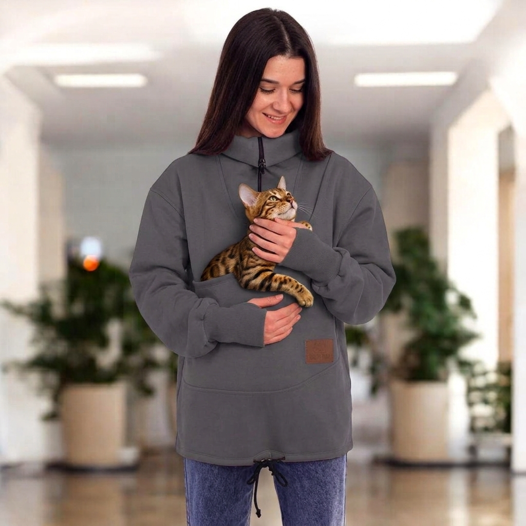 Pet Carrier Sweatshirt: Cozy Cat & Dog Owner Gift Secondary image