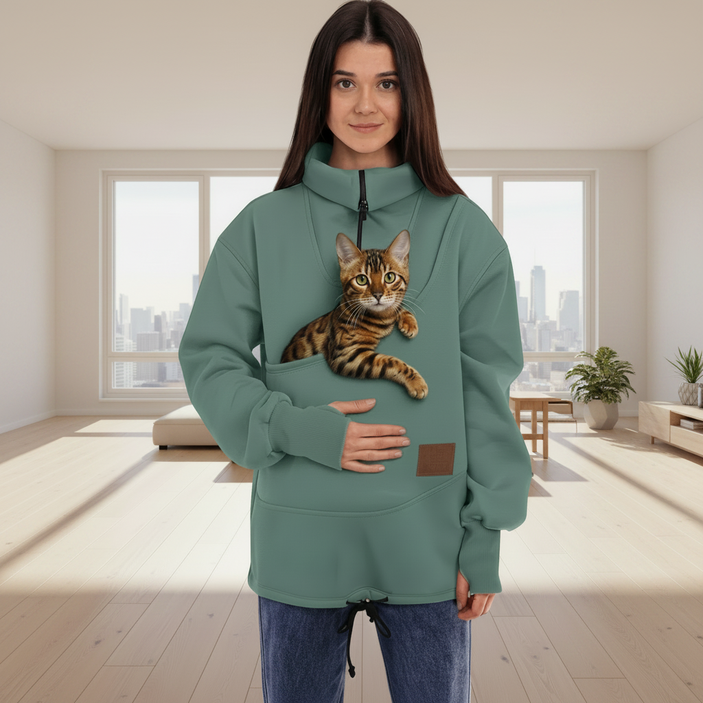 Dachshund Carrier Sweatshirt: Fleece-Lined Dog Lover Gift Secondary image