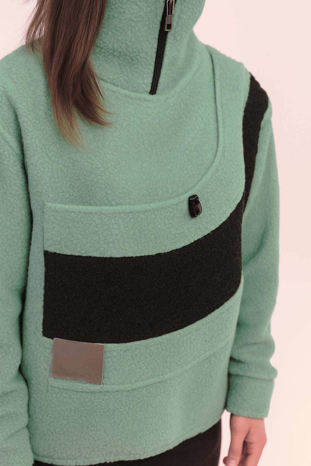 Emerald Green Bouclé Pet Carrier Sweatshirt: Travel Sling Bag for Cats and Dogs