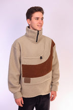 Handmade Pet Carrier Sweatshirt: Boucle Fleece Pullover for Small Pets