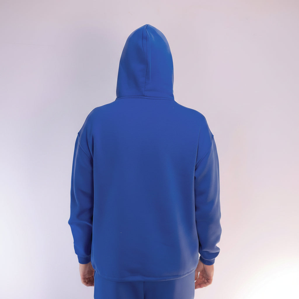 royal blue hoodie on a white background
